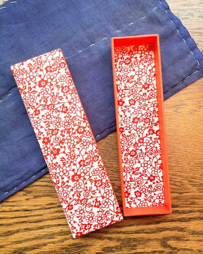 Shogado Pencil Box, Classic Series #O3, Red Kobana