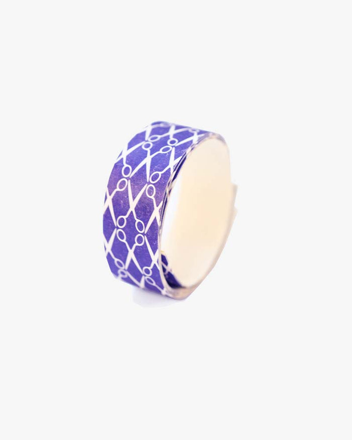 Shogado Washi Tape, Blue Blue Series # 1, Blue Scissors