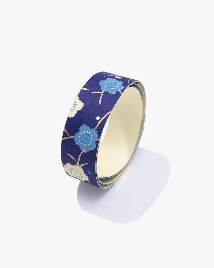 Shogado Washi Tape, Yuzen Series #23, Blue and Cream Ume