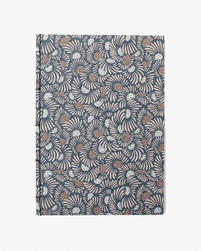 Shogado Watoji Notebook, Ginger Series, Flower Blue (L)