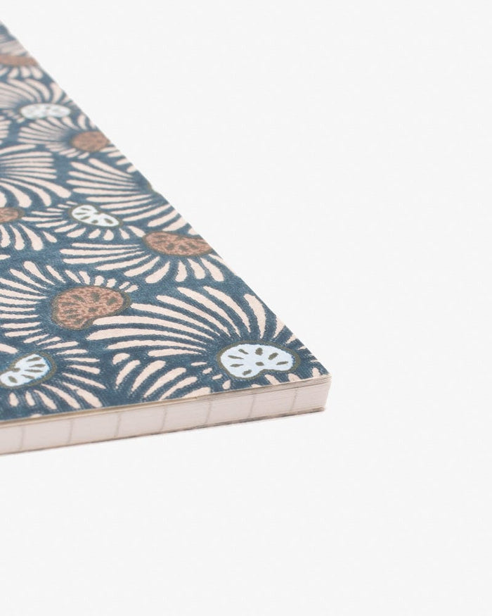 Shogado Watoji Notebook, Ginger Series, Flower Blue (L)