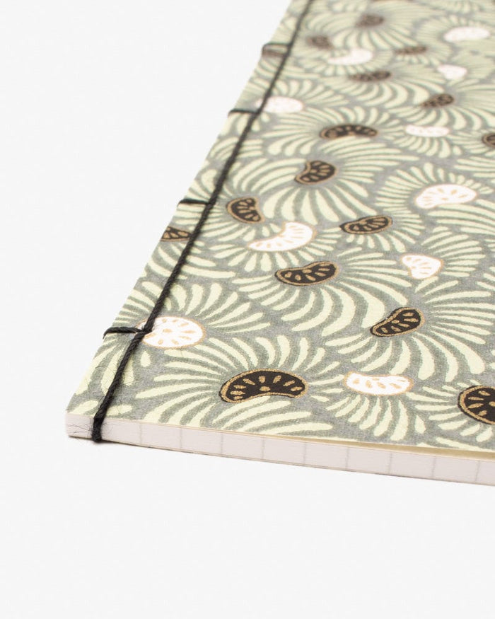 Shogado Watoji Notebook, Ginger Series, Flower Gray (L)