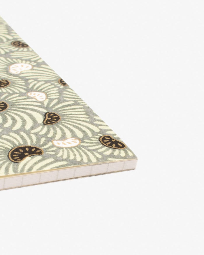 Shogado Watoji Notebook, Ginger Series, Flower Gray (L)