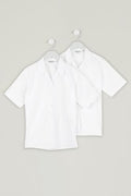 Short Sleeve, Non-iron Rever Collar Blouses - Twin pack