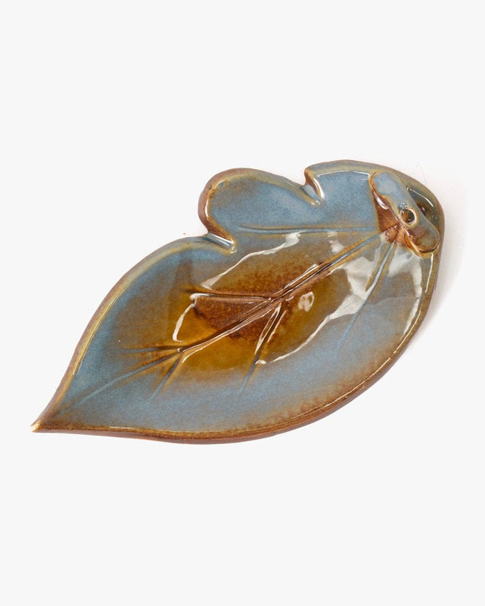 Shoyeido Incense Holder, Leaf, Denim