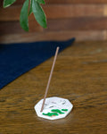 Shoyeido Incense Holder, Porcelain Tile, Spring Cranes