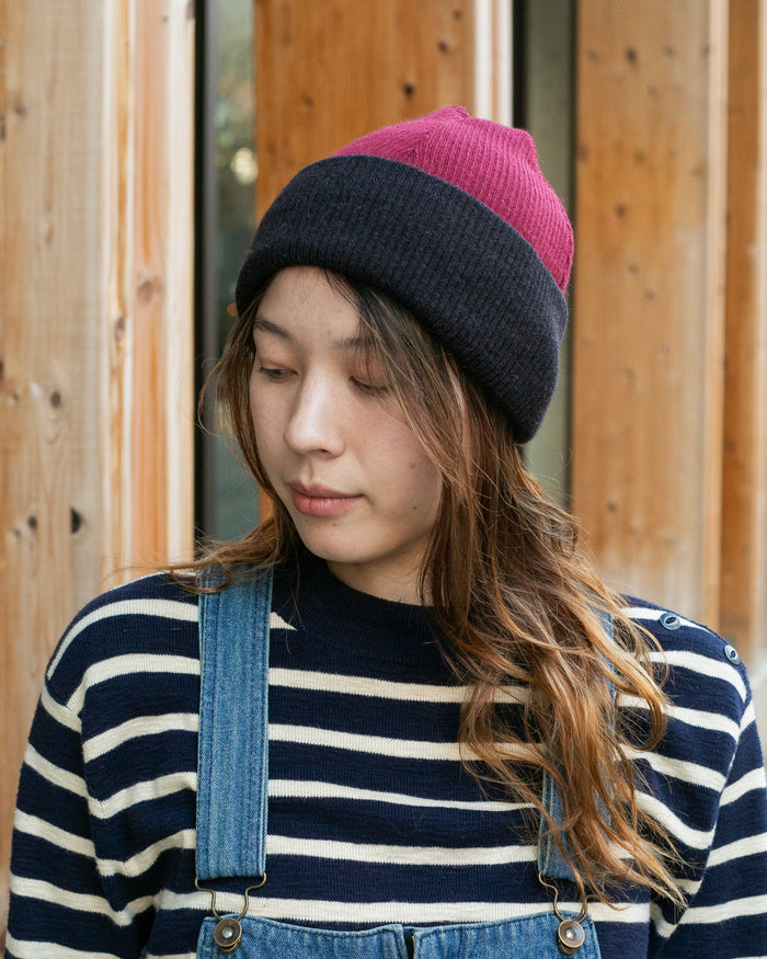 Shupaca Alpaca, Rev Rib Beanie, Sangria, 8"