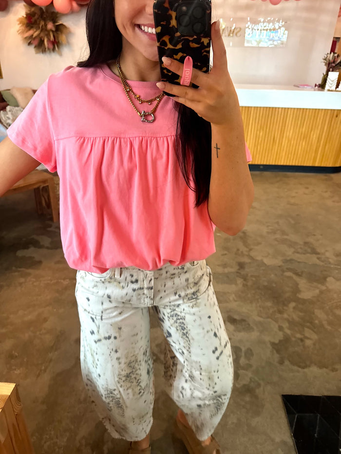 Simply Sweet Bubble Tee - Pink