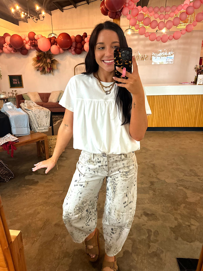Simply Sweet Bubble Tee - White