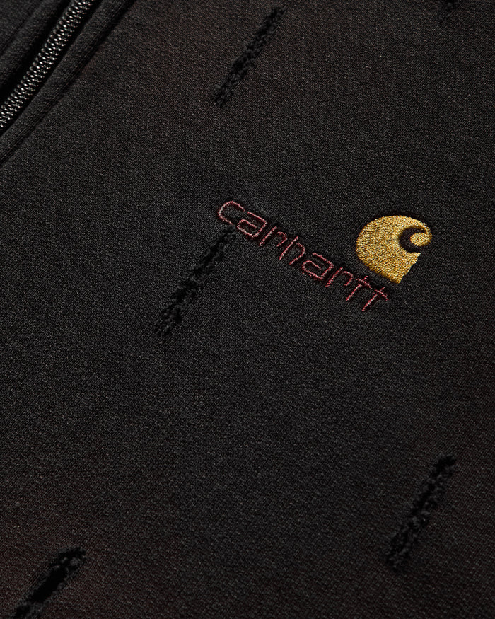 Slam Jam Carhartt x Tintoria Emiliana x Slam Jam "Poor Grade" Hooded American Script Jacket Black Coats and Jackets Jackets I028279 89XX