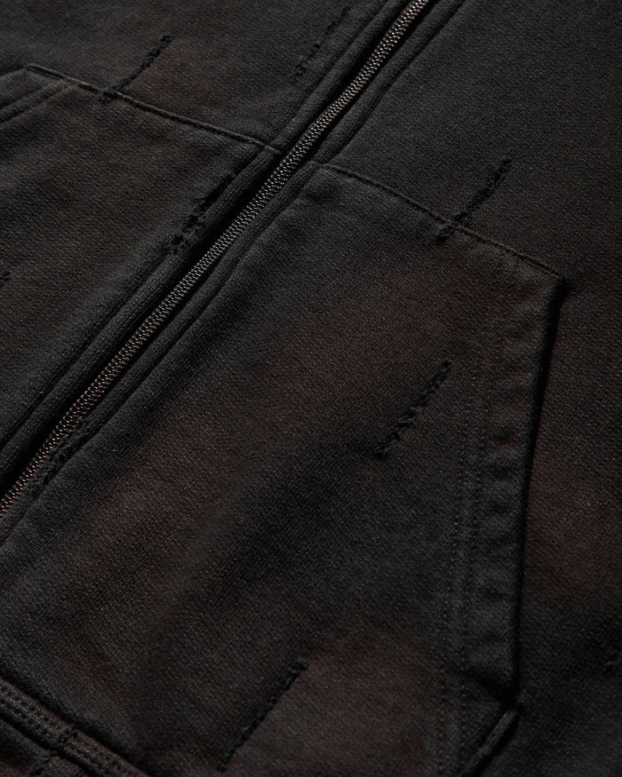Slam Jam Carhartt x Tintoria Emiliana x Slam Jam "Poor Grade" Hooded American Script Jacket Black Coats and Jackets Jackets I028279 89XX