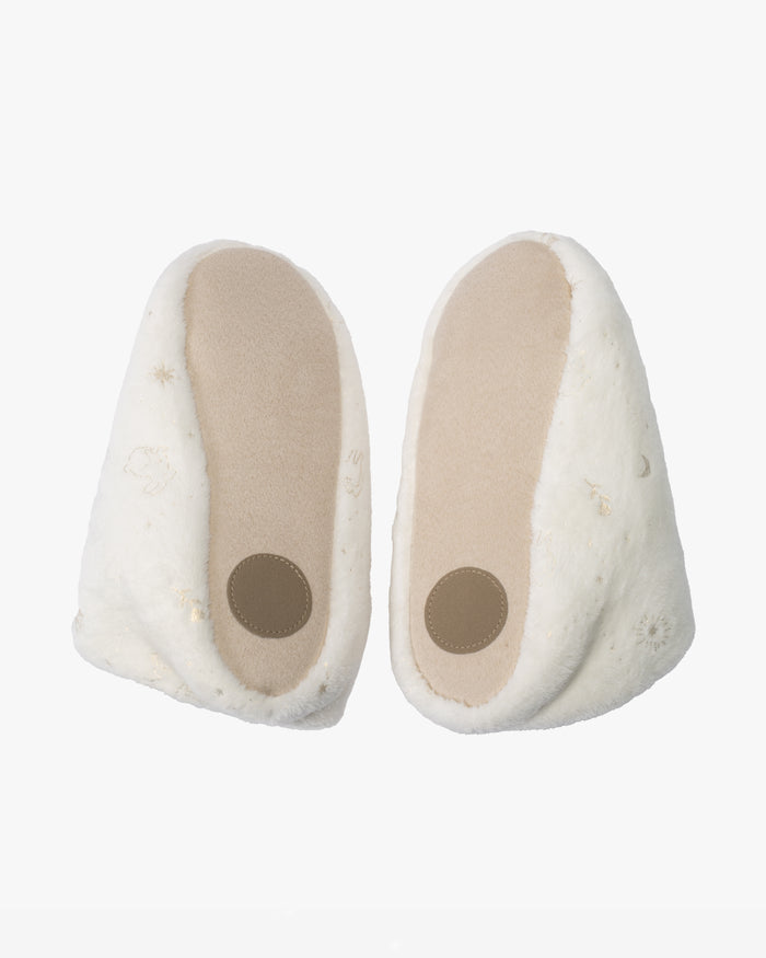 Slippers, Bisque, Ivory