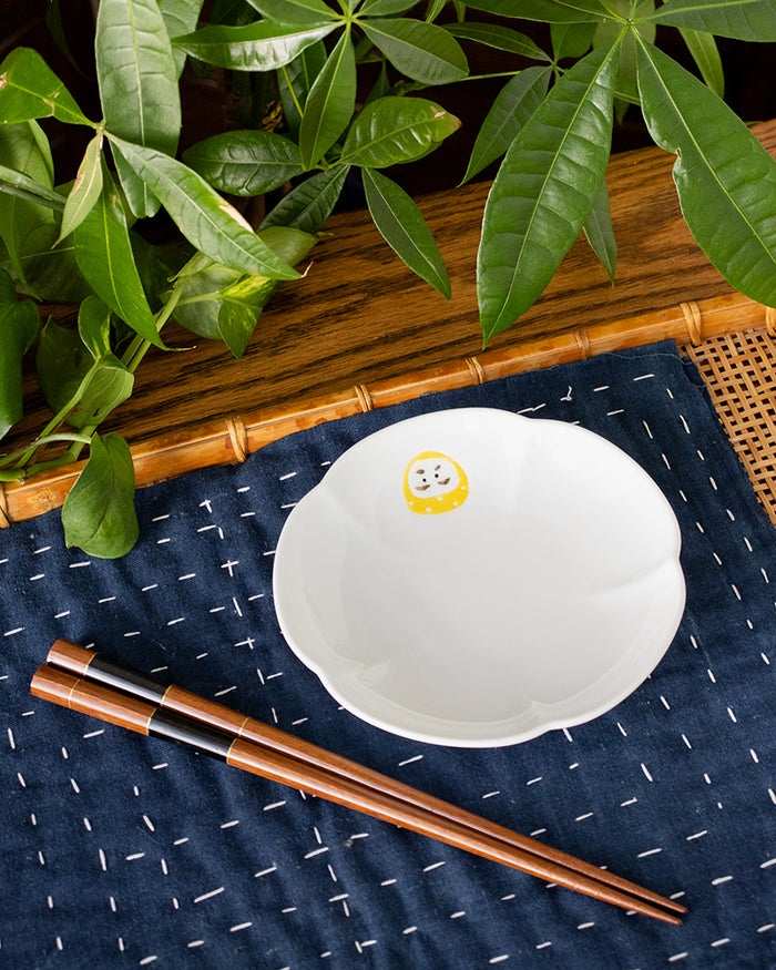 Small Plate, Bisque, Nippon Ezara, Daruma