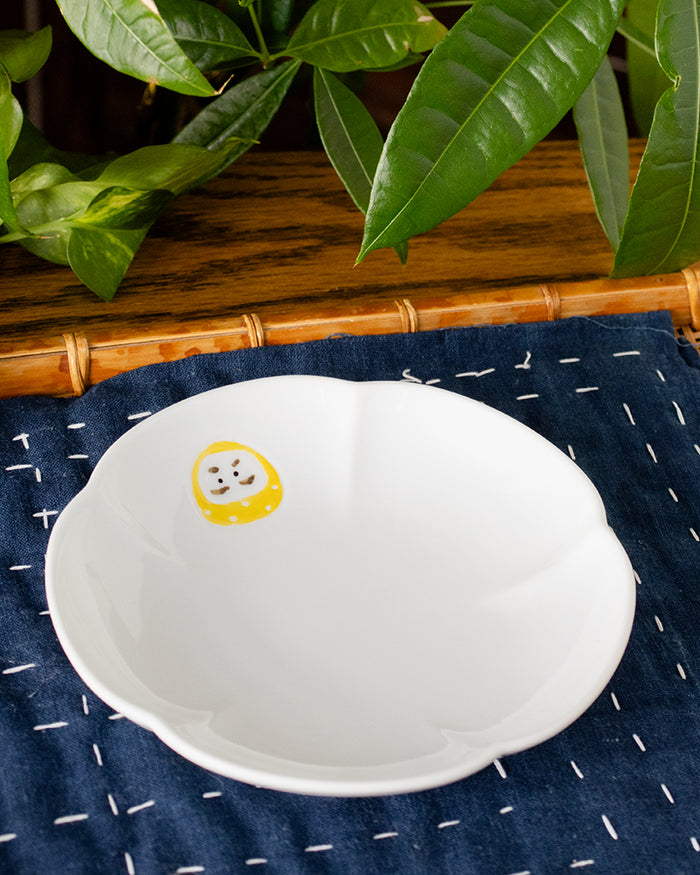 Small Plate, Bisque, Nippon Ezara, Daruma
