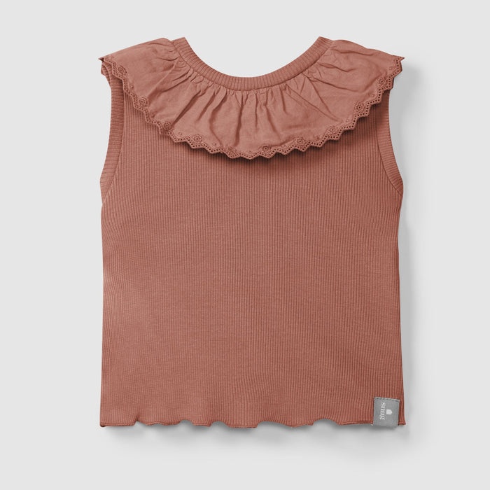 Snug - Organic Ribbed Tank - Terracotta-Tank Tops-3-6M (3M)-Posh Baby