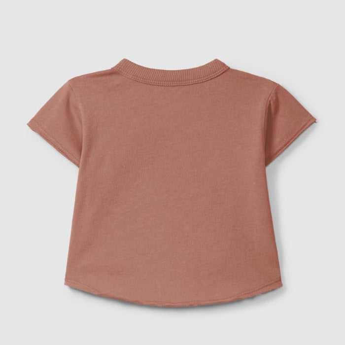 Snug - Organic Short Sleeve Tee - Terracotta-Short Sleeves-3-6M (3M)-Posh Baby