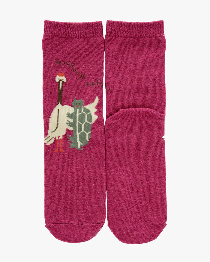 Socks, Bisque, CDF Etendue, Crane & Turtle Socks, Pink
