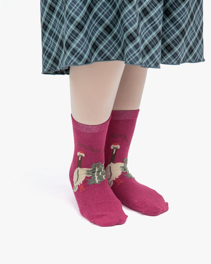 Socks, Bisque, CDF Etendue, Crane & Turtle Socks, Pink