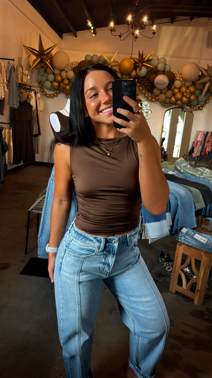 Soft Basic Tank- Mocha