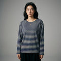 T-shirt rayé manches longues col rond - Koreanxwear - Taille S