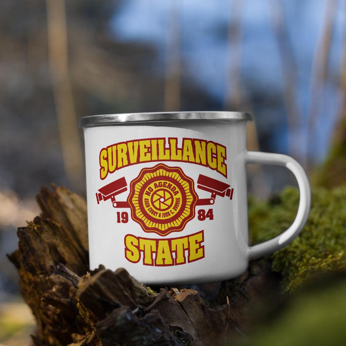SURVEILLANCE STATE - enamel mug