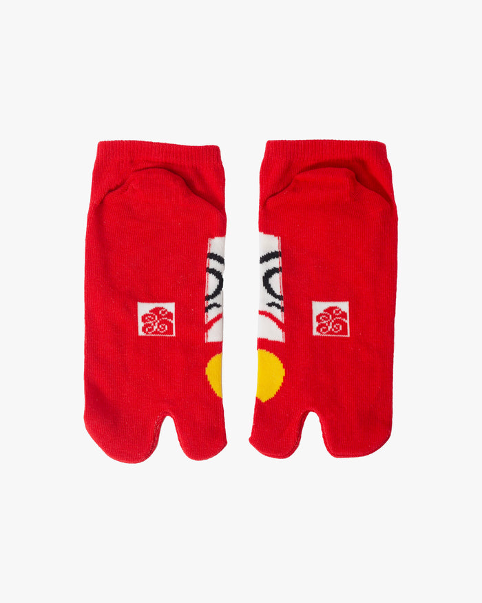 Tabi Socks, Ankle, Red Daruma