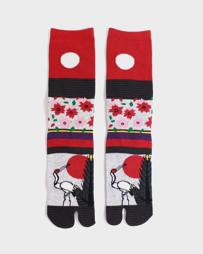 Tabi Socks, Crew, Hanafuda - (M/L)