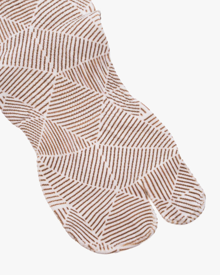 Tabi Socks, Wasi Wasi, Geometric Brown