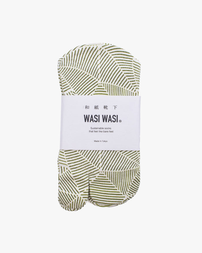 Tabi Socks, Wasi Wasi, Geometric Green