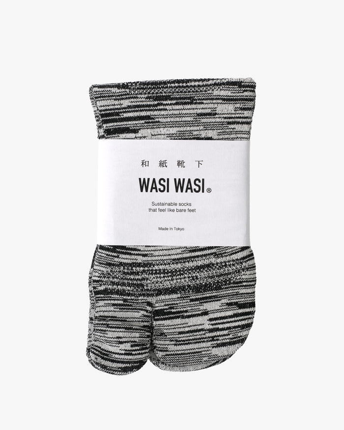 Tabi Socks, Wasi Wasi, Heather Black