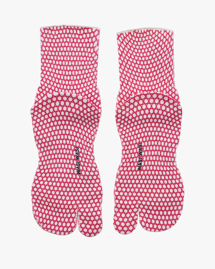 Tabi Socks, Wasi Wasi, Kagome Red