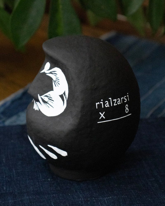 Takasaki Daruma, Designer's Series (Seven Downs & Eight Ups), Black