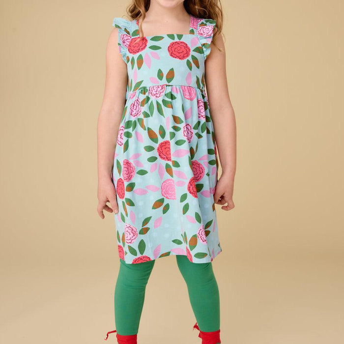 Tea - Ruffle Strap Dress - Carnations-Dresses-3-6M-Posh Baby