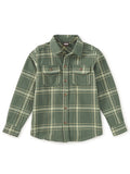 Tea Collection – Flannel Button Up Shirt in Green Plaid