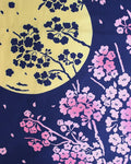 Tenugui, Chusen-Zome, Cherry Blossoms Under Moonlight