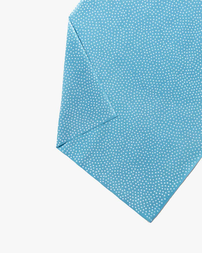 Tenugui, Chusen-Zome, Light Blue with White Dots