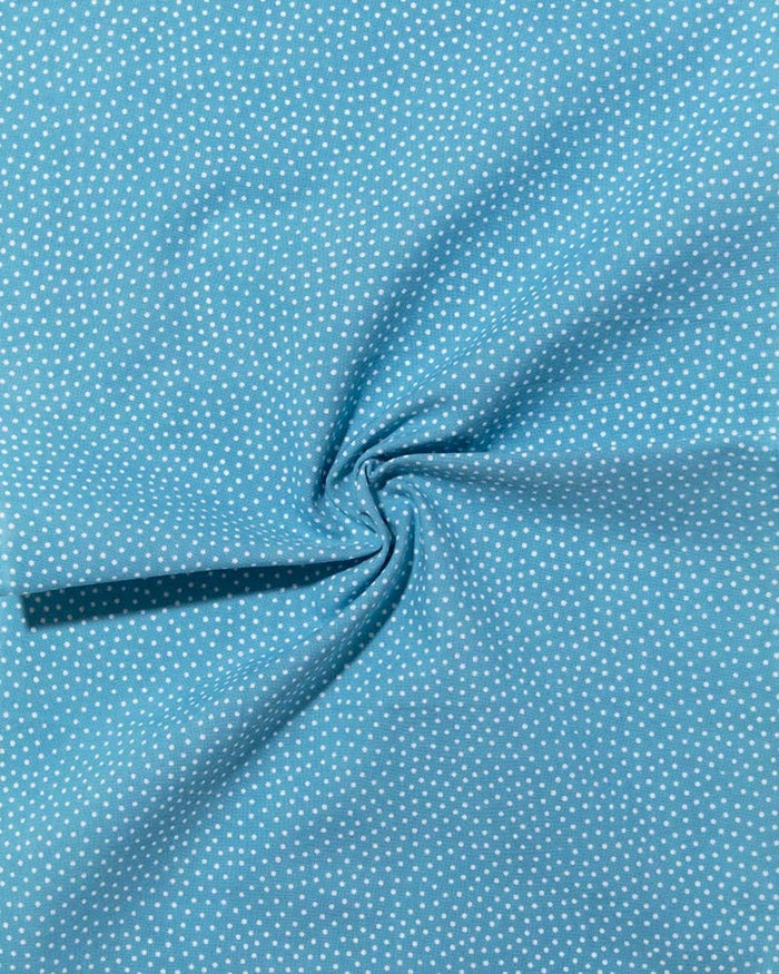 Tenugui, Chusen-Zome, Light Blue with White Dots