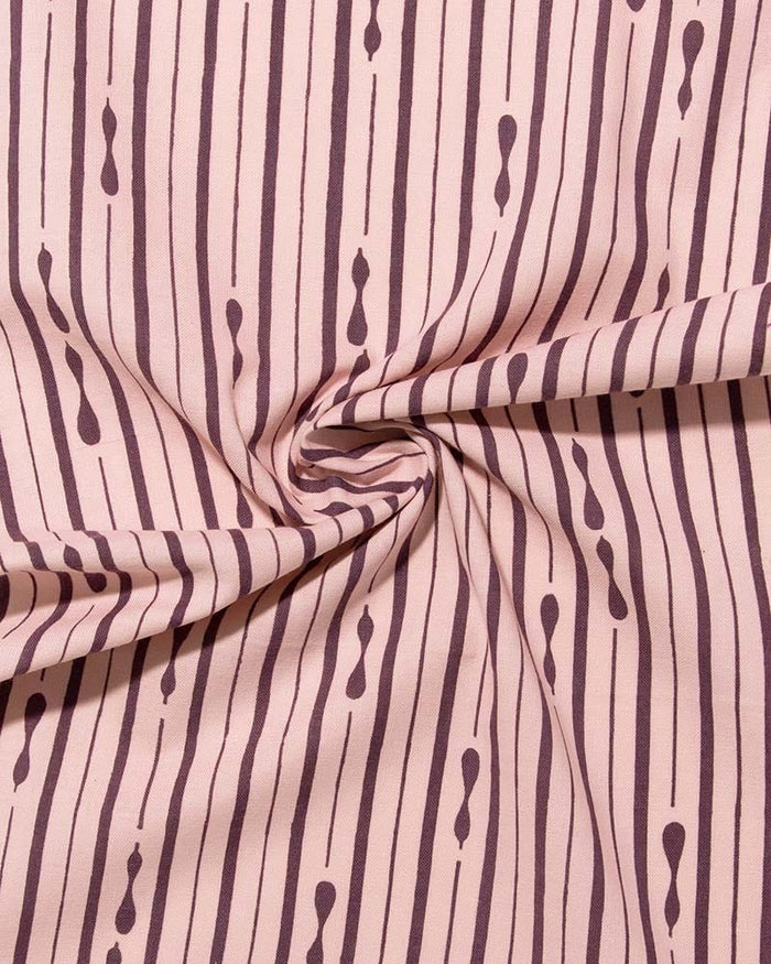 Tenugui, Chusen-Zome, Light Pink and Brown Hyotan