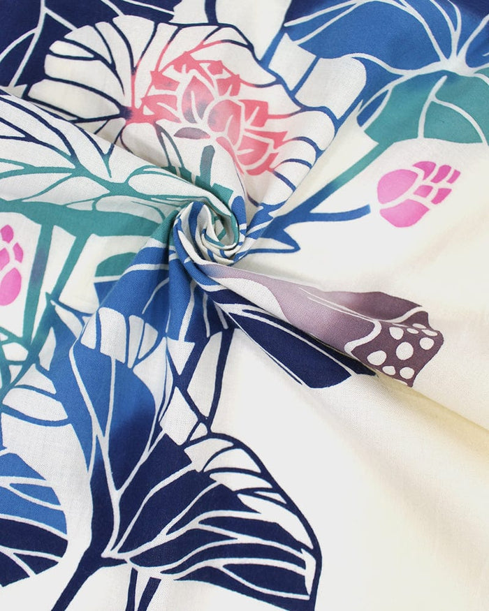 Tenugui, Chusen-Zome, Lotus Flower