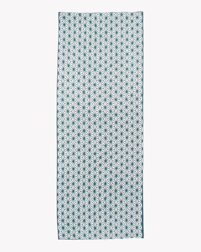 Tenugui, Chusen-Zome, Teal Large Asanoha