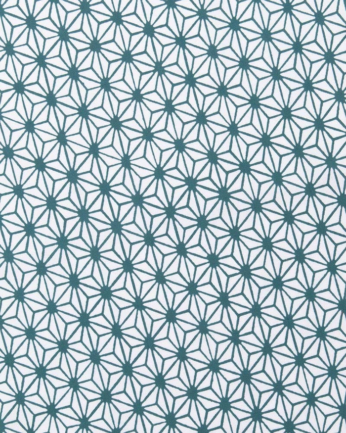 Tenugui, Chusen-Zome, Teal Large Asanoha