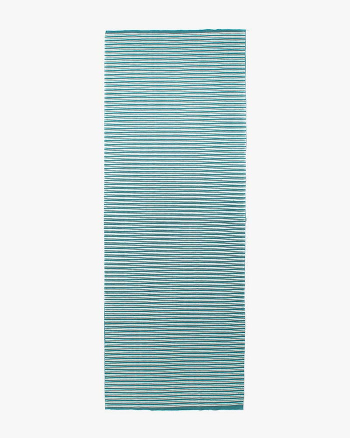Tenugui, Chusen-Zome, Teal with White Shima