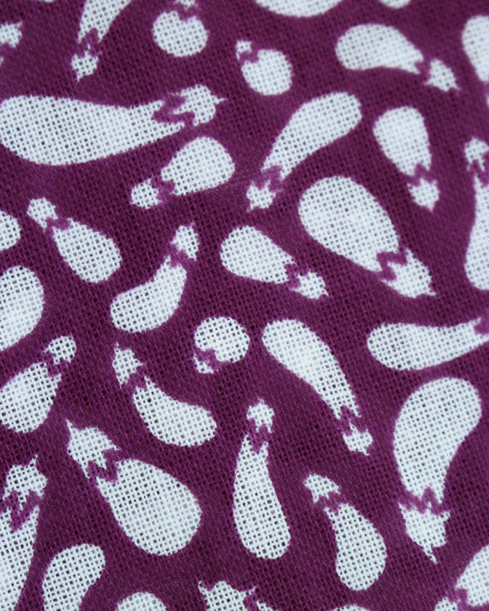 Tenugui, Classic, Komon, Nasubi (Eggplant)