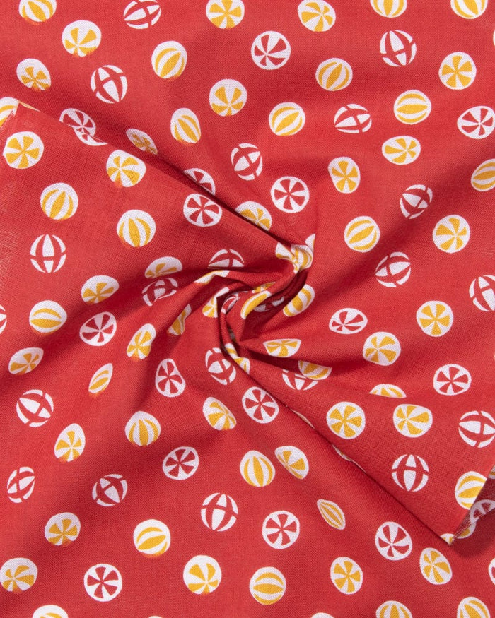 Tenugui, Classic, Komon, Red & Yellow Temari