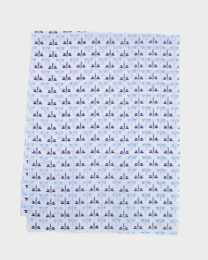 Tenugui, Classic, Komon, White with Blue Tonbo