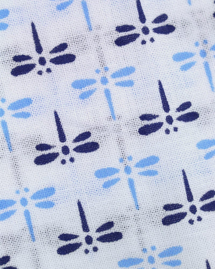 Tenugui, Classic, Komon, White with Blue Tonbo
