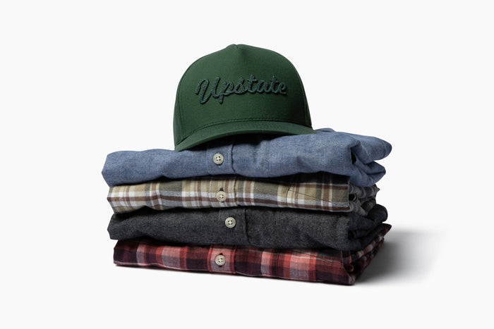 The Saint James Flannel Shirt - Navy Herringbone