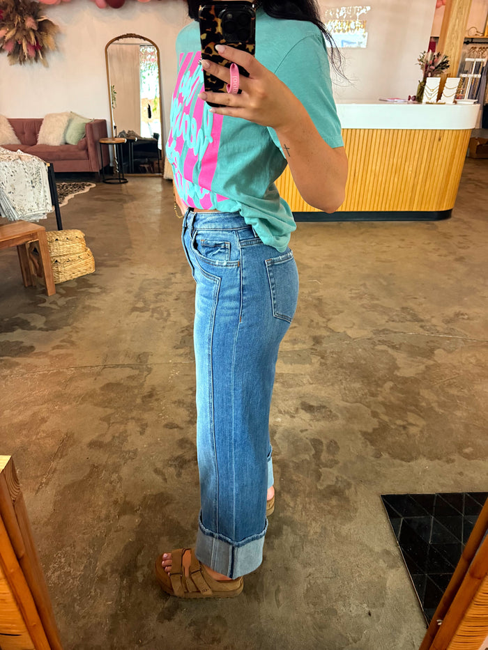 The Signature Wide Leg Denim - Classic Wash