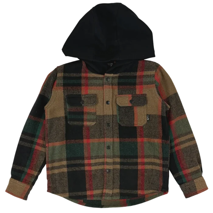 Tiny Whales – Woodsman Flannel Shirt Jacket W Hood