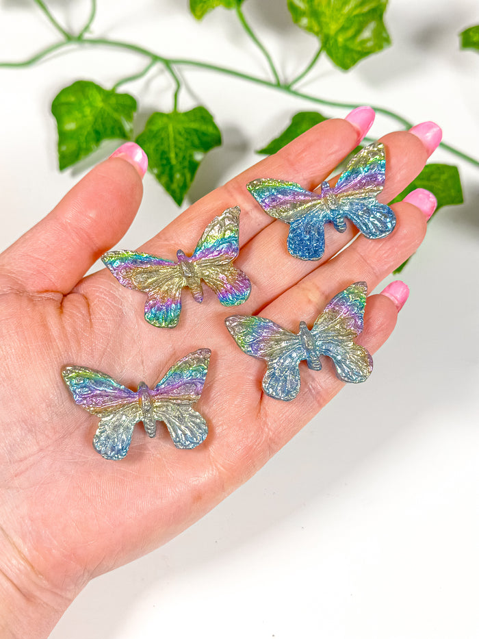Titanium Rainbow Aura Bismuth Butterfly